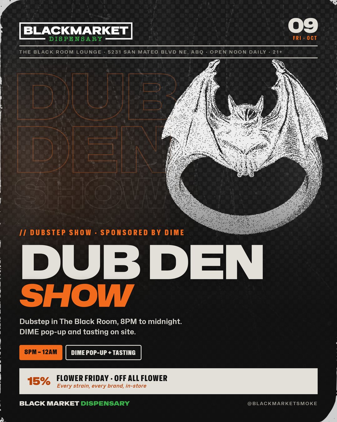 Dub Den Show, Friday, October 9, 2026